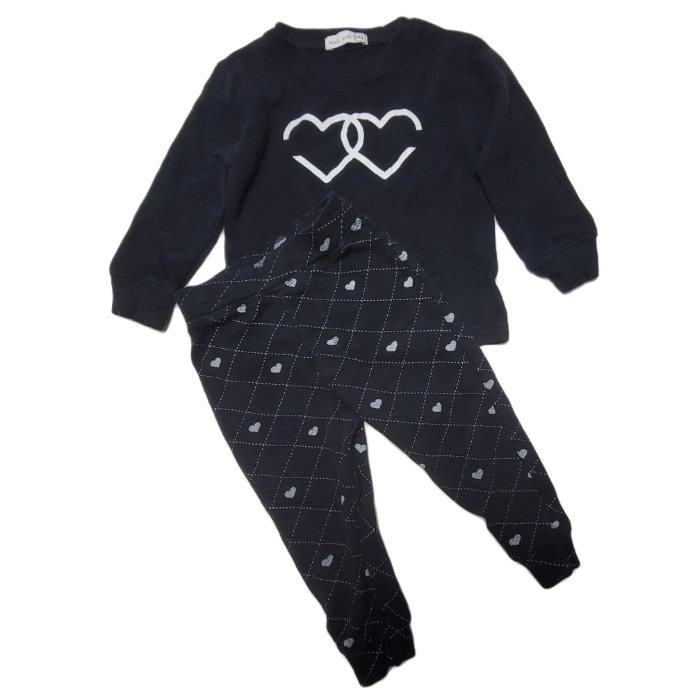 LITTLE MISH 2 Piece Sweatsuit Girls Size 24m